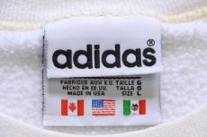 画像4: 90s USA製 adidasアディダス トレフォイル ビッグロゴ刺繍 スウェット 生成り (4)