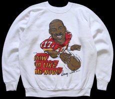 画像1: 80s USA製 NFL Washington REDSKINS Doug Williams アメフト スウェット 白 XL (1)