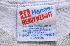 画像4: 90s USA製 Hanes Disneyディズニー クマのプーさん スウェット 杢ライトグレー XL (4)