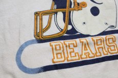 画像6: 80s USA製 UNC BEARS アメフト Vネック コットン フットボールTシャツ 生成り L (6)