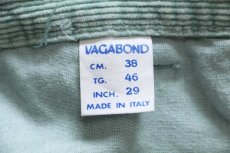 画像7: 80s イタリア製 VAGABOND コーデュロイ バギーパンツ ミント w29 (7)