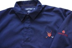 画像3: 90s POLO GOLF ラルフローレン Shanty Creek 刺繍 プルオーバー ポリエステルジャケット 紺 L (3)