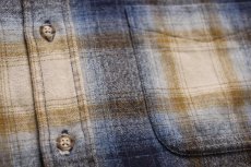 画像5: メキシコ製 PENDLETONペンドルトン SOLO SHIRT オンブレチェック ウールシャツ M (5)