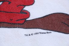 画像4: 90s USA製 Warner Bros LOONEY TUNES タズマニアンデビル HUSKERS スウェット 白 XL (4)