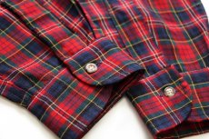 画像6: 70s USA製 SIR PENDLETONサーペンドルトン AUTHENTIC MACPHERSON RED TARTAN タータンチェック ボタンダウン ウールシャツ M (6)