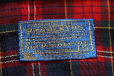 画像4: 70s USA製 SIR PENDLETONサーペンドルトン AUTHENTIC MACPHERSON RED TARTAN タータンチェック ボタンダウン ウールシャツ M (4)