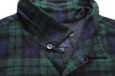 画像3: メキシコ製 PENDLETONペンドルトン BOARD SHIRT ブラックウォッチ タータンチェック ウール オープンカラーシャツ XL (3)