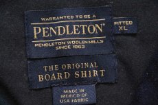 画像4: メキシコ製 PENDLETONペンドルトン BOARD SHIRT ブラックウォッチ タータンチェック ウール オープンカラーシャツ XL (4)