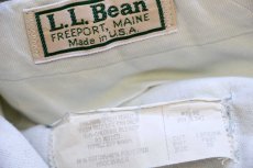 画像6: 80s USA製 L.L.Bean ペンキ飛び ツータック チノパン グレーベージュ w32 (6)