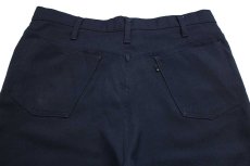 画像5: 80s USA製 Levi'sリーバイス 517 ポリエステルパンツ 紺 w38 L32★142 スタプレ (5)