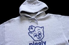 画像3: piggly wiggly マスコット 両面プリント スウェットパーカー 杢グレー L (3)