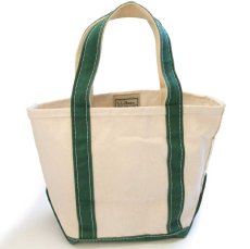 画像1: USA製 L.L.Bean BOAT AND TOTE キャンバス トートバッグ 緑 S★スモール (1)