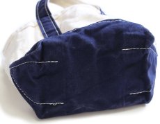 画像3: 00s USA製 L.L.Bean BOAT AND TOTE キャンバス トートバッグ 紺 ミニ (3)