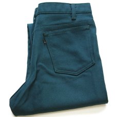 画像1: 90s USA製 Levi'sリーバイス 517 ポリエステルパンツ 濃緑 w34★144 スタプレ (1)