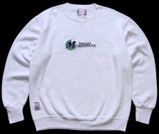 画像1: 90s USA製 NBA DALLAS MAVERICKS パッチ付き スウェット 白 M (1)