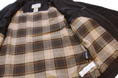 画像5: 00s L.L.Bean スタンドカラー Thinsulate 中綿入り チェックライナー フェイクスエード ジャケット 黒 M-REG (5)