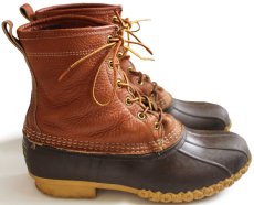 画像3: USA製 L.L.Bean ブロックチェックライナー 6ホール ビーンブーツ タン×ブラウン 9M (3)