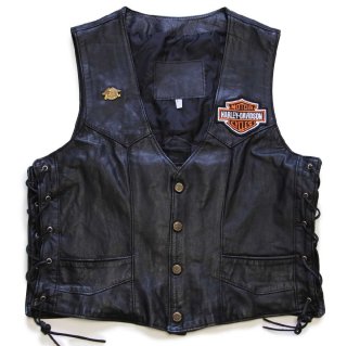 70s AMF Harley-Davidsonハーレー ダビッドソン レザーベスト - Sixpacjoe Web Shop