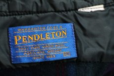 画像4: 00s PENDLETONペンドルトン チェック エルボーパッチ付き ウールシャツ XL (4)