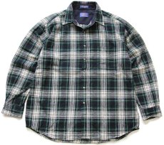 画像1: 00s メキシコ製 PENDLETONペンドルトン AUTHENTIC CAMPBELL TARTAN タータンチェック ウールシャツ XL (1)