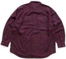 画像2: PENDLETONペンドルトン OUTDOOR SHIRT 無地 ウールシャツ 赤紫×濃紺 ミックス (2)