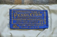 画像4: 70s USA製 PENDLETONペンドルトン チェック ウール オープンカラーシャツ L★B (4)