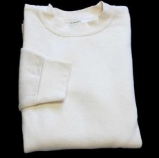 画像1: 90s USA製 patagoniaパタゴニア Beneficial T's 無地 オーガニックコットン スウェット 生成り S (1)