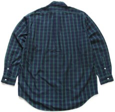 画像2: 00s ラルフローレン BIG SHIRT ブラックウォッチ タータンチェック ポケット付き ボタンダウン オックスフォード コットンシャツ (2)