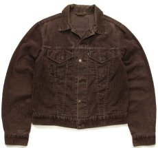 画像1: 90s 英国製 Levi'sリーバイス 70500 コーデュロイジャケット 焦げ茶★ユーロ (1)