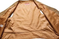 画像6: 70s Levi'sリーバイス スエード レザーベスト 薄茶 XL (6)