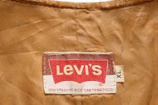 画像4: 70s Levi'sリーバイス スエード レザーベスト 薄茶 XL (4)