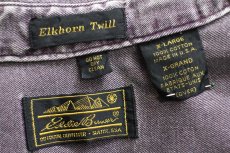 画像4: 90s USA製 EddieBauerエディーバウアー Elkhorn Twill コットンツイルシャツ 紫 フェード XL (4)