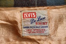 画像4: 50s LEVI'Sリーバイス De Luxe チェック ウール オープンカラーシャツ (4)