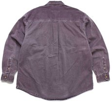 画像2: 90s USA製 EddieBauerエディーバウアー Elkhorn Twill コットンツイルシャツ 紫 フェード XL (2)