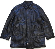 画像1: 90s MODAPEL レザー フィールドコート 黒 52 (1)