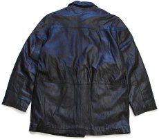 画像2: 90s MODAPEL レザー フィールドコート 黒 52 (2)