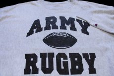 画像3: 00s Championチャンピオン ARMY RUGBY リバースウィーブ スウェット 杢グレー XXXL★特大 (3)