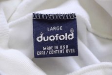 画像4: 90s USA製 duofold 無地 タートルネック コットン 長袖Tシャツ 白 L (4)