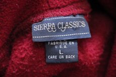 画像4: 90s USA製 SIERRA CLASSICS タートルネック フリース ワインレッド L (4)