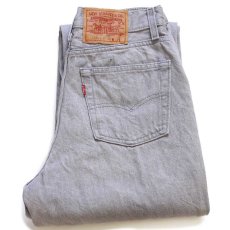 画像1: 80s USA製 Levi'sリーバイス 18501 先染め グレーデニムパンツ 12 (1)