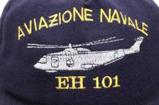 画像5: 80s USA製 AVIAZIONE NAVALE EH 101 ヘリコプター 刺繍 ウールキャップ 紺 L (5)