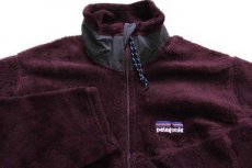 画像3: 00s ポルトガル製 patagoniaパタゴニア R2 POLARTEC フリースジャケット ワインレッド W-L★刺繍ロゴ (3)