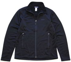 画像1: patagoniaパタゴニア R1 Full-Zip Jacket ワンポイント フルジップ POLARTEC インナーフリースジャケット 黒 M (1)