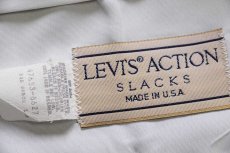 画像6: 80s USA製 Levi'sリーバイス ACTION SLACKS スラックス ポリエステルパンツ ベージュ w33★スタプレ (6)