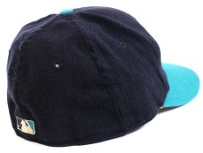 画像2: 90s USA製 NEW ERA MLB Seattle Mariners 刺繍 ウール ベースボールキャップ 紺 7 1/4 (2)