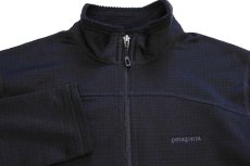 画像3: patagoniaパタゴニア R1 Full-Zip Jacket ワンポイント フルジップ POLARTEC インナーフリースジャケット 黒 M (3)