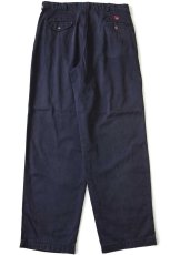 画像3: 90s USA製 ポロ ラルフローレン THE CLASSIC GOLF PANT ツータック コットン チノパン ナス紺 w34 (3)