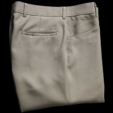 画像1: 80s USA製 Levi'sリーバイス ACTION SLACKS スラックス ポリエステルパンツ ベージュ w33★スタプレ (1)