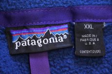 画像4: 90s USA製 patagoniaパタゴニア フリースジャケット 青紺 XXL★特大 (4)