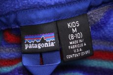 画像4: 00s USA製 patagoniaパタゴニア 総柄 ハーフジップ プルオーバー フリース KIDS M (4)